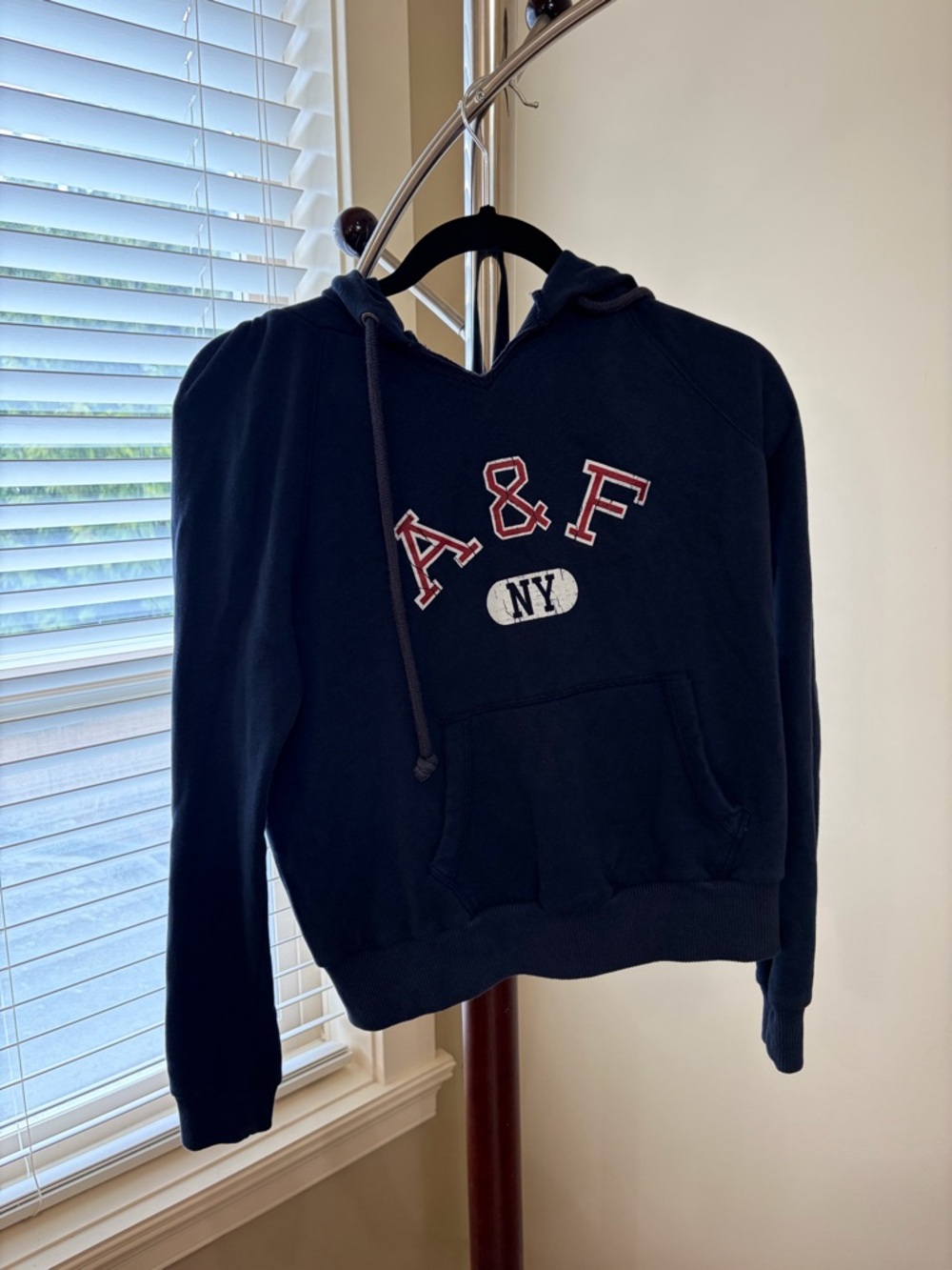 Abercrombie & Fitch Navy A&F NY Logo Hoodie